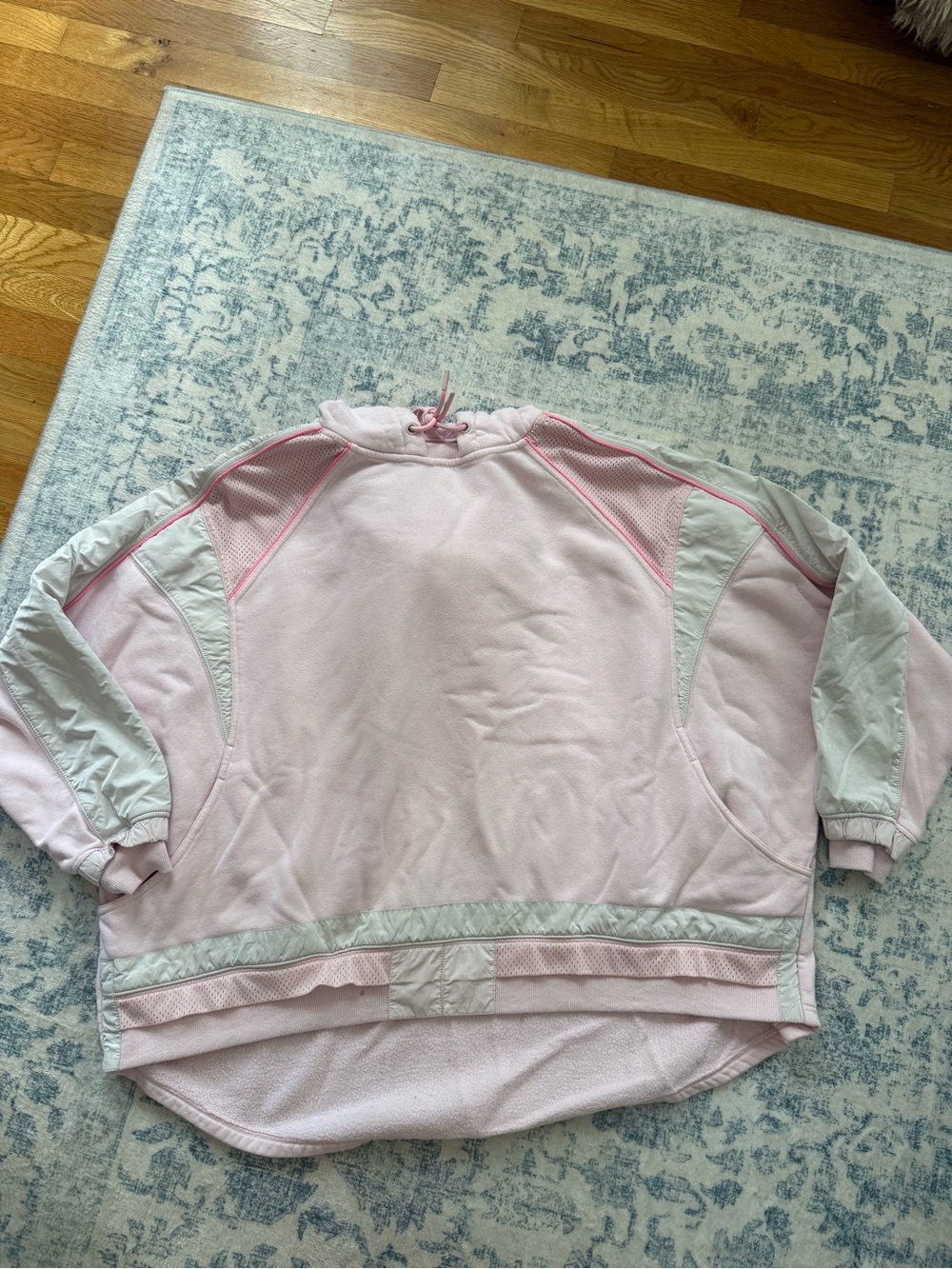 Free People Movement Light Pink Hooded Sweatshirt with Embroidered Back Detail - Picture 3 of 3